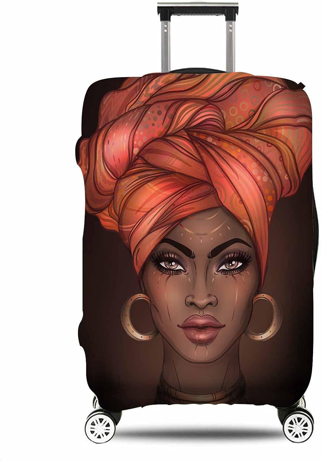 African American Woman Suitcase Cover