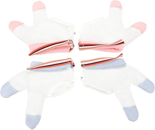 FOMIYES Guantes de dedo para bebé, 2 pares de protectores para chupar el pulgar para niños pequeños, guantes anticomer, guantes de nailon para bebés