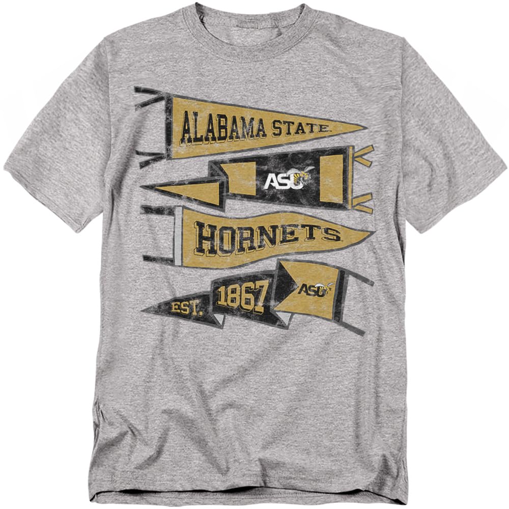 Official Collegiate Distressed Pennants Unisex Adult T Shirt Collection 2