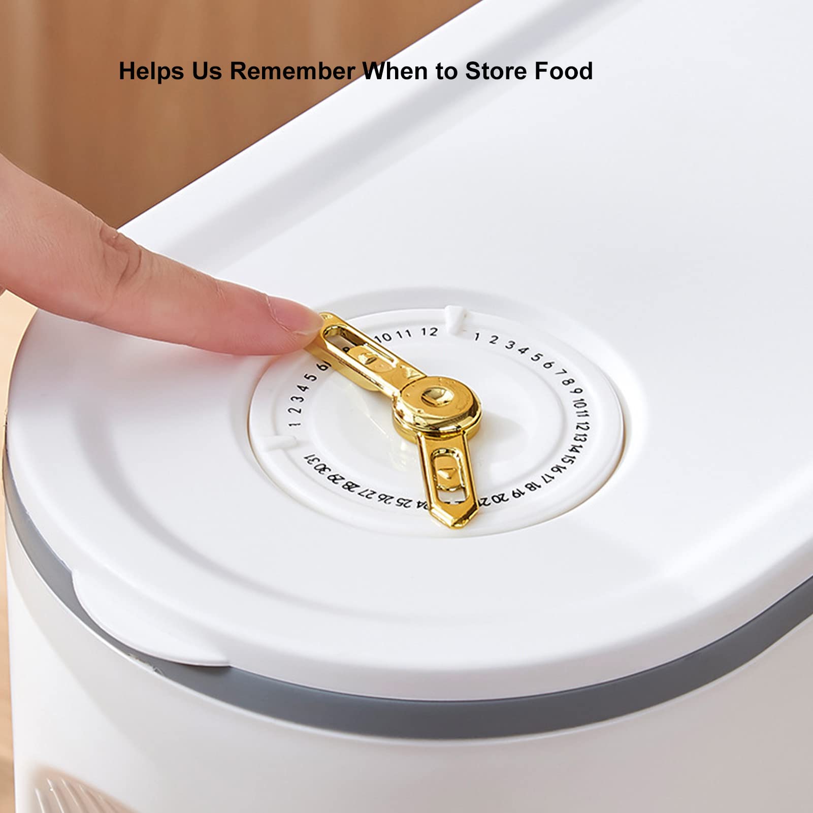 Dispensador de Arroz Transparente con Tapa de Presión, Capacidad