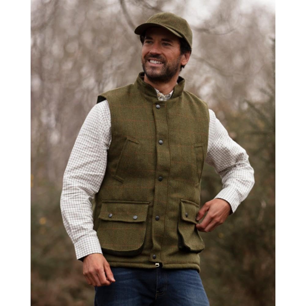 WALKER AND HAWKES - Gilet da tiro Derby Tweed Barrington da Uomo