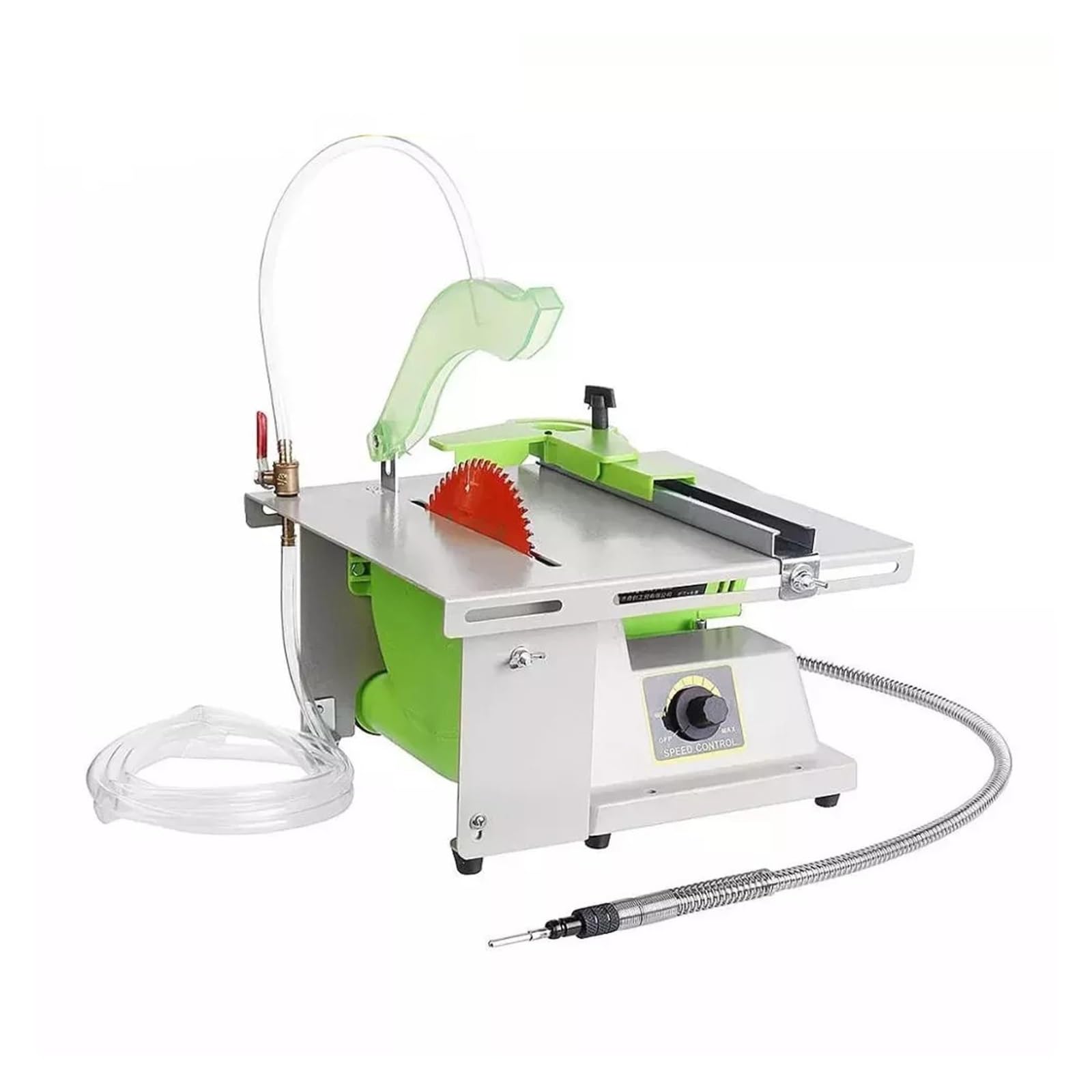 VChics Machine de Polissage de Bijoux, 1380W Multifonction Table scie Bijoux Roche Polissage Banc Tour polisseuse perceuse Faible Bruit Facile à Utiliser