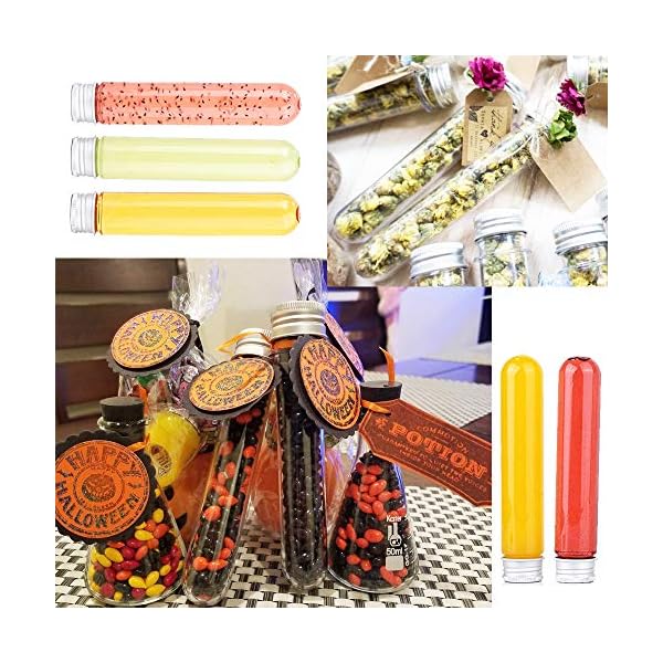 25PCS-Test-Tubes40ml-Clear-Plastic-Test-Tubes-with-Screw-Caps25x140mm-Tube-for-SampleScience-PartyGumballCandyBath-Salts 25PCS-Test-Tubes40ml-Clear-Plastic-Test-Tubes-with-Screw-Caps25x140mm-Tube-for-SampleScience-PartyGumballCandyBath-Salts