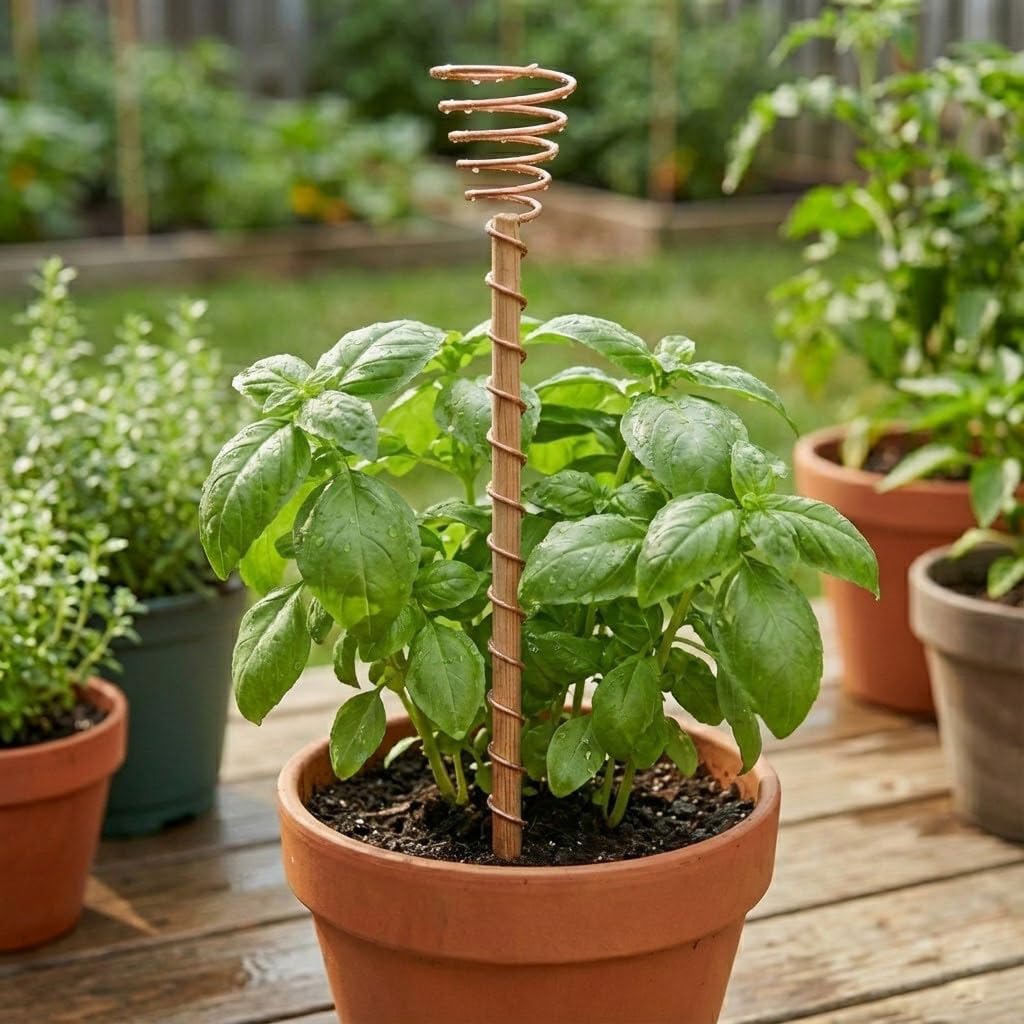 WFIST 24 Pack Electroculture Plant Stakes, Electroculture Copper Gardening Antennas, High-Efficiency Electroculture Gardening Copper Coil for Enhanced Growth, Eco-Friendly Garden Solution (15.8")