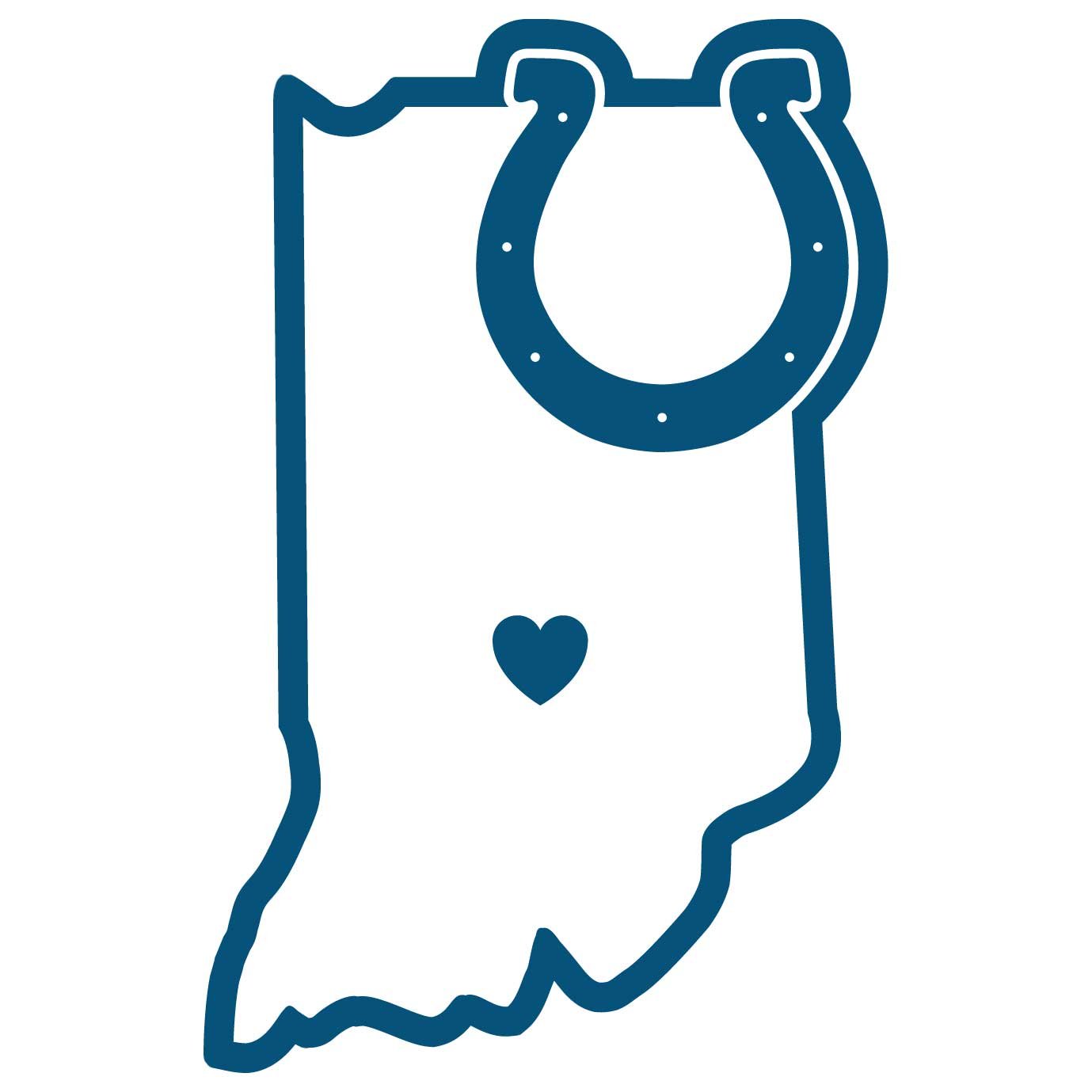 NFL Siskiyou Sports Fan Shop Indianapolis Colts Home State Decal One Size Team Color