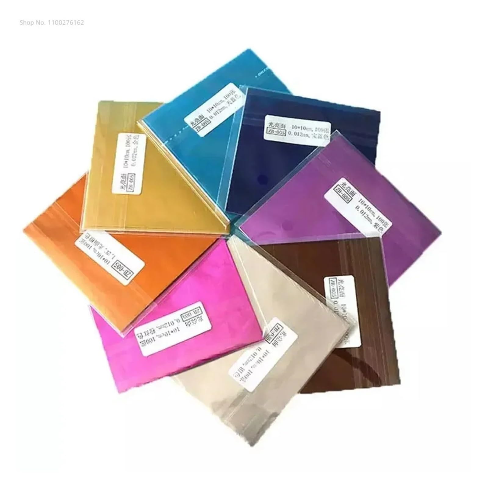 Bonbonpapier aus Folie, 1000 Stück, bunt, glänzend, Mylar-Blechpapier, Einweg-Schokoladenverpackung for die Aufbewahrung von selbstgemachten Süßigkeiten(Purple,12x12cm)