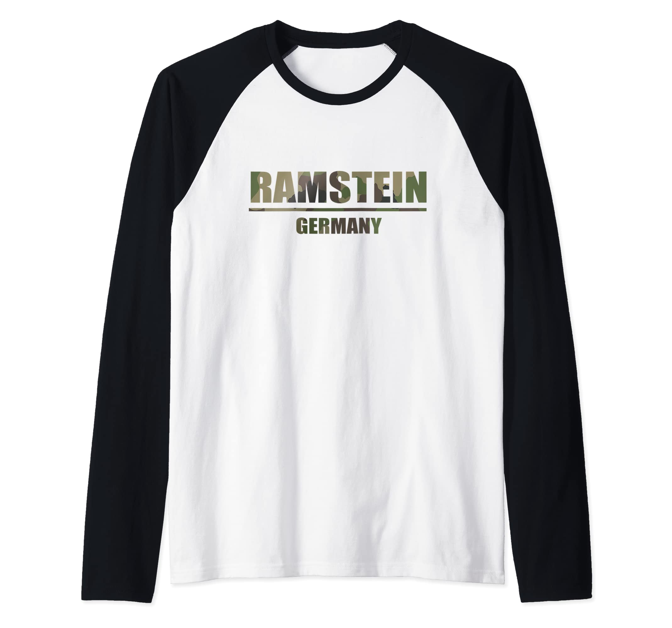 Ramstein Germany Air Base Raglan Baseball Tee, Black