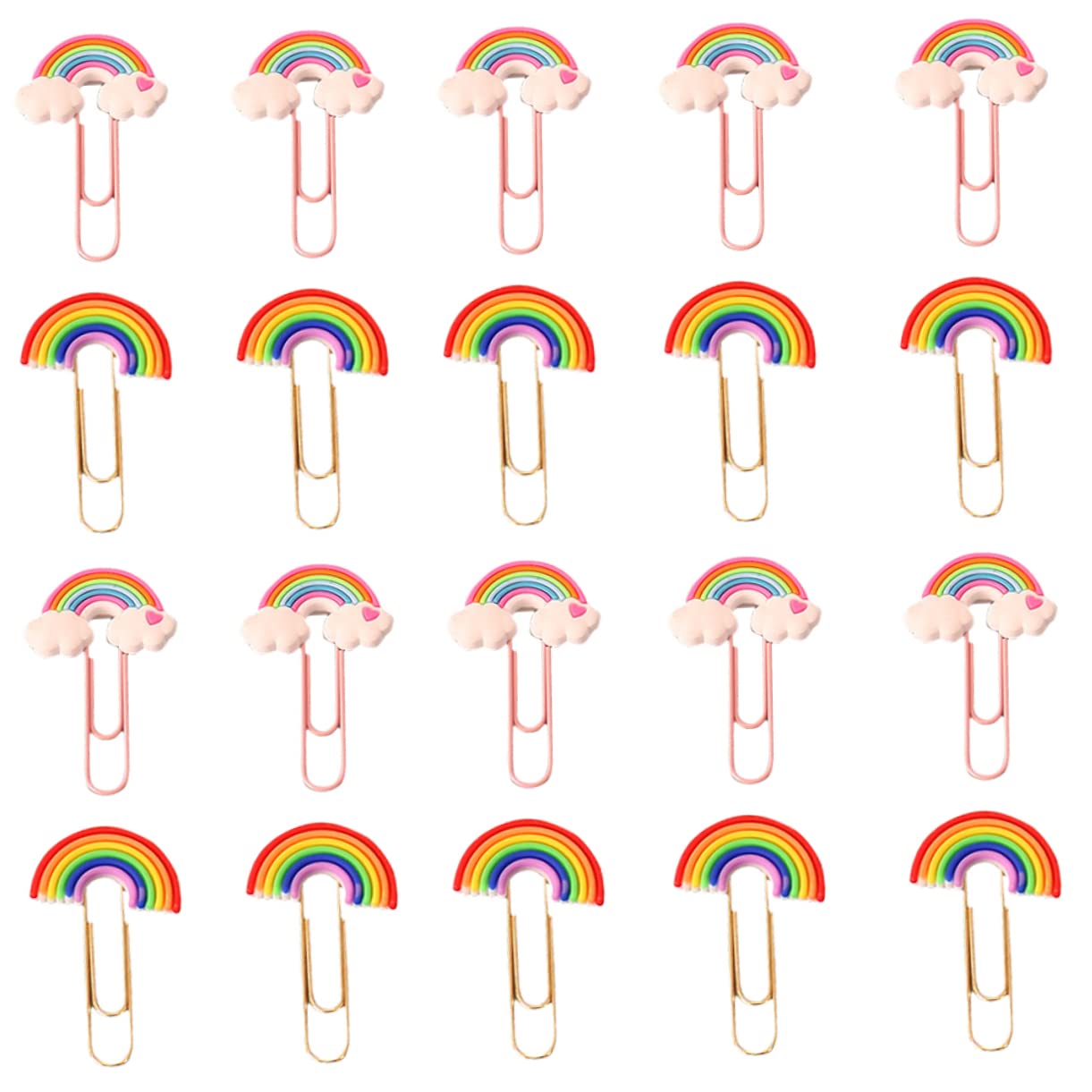 NUOBESTY 100stücke Bunte Dekorative Büroklammern Teiliges Rainbow-file-clips Für Schule Und Büro Kreative Mehrzweck-papierclips Verschiedenen Farben Markieren Und Organisieren