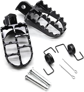 mewmewcat Kit De Apoios Para Os Pés,Kit de apoio para os pés de alumínio preto para Yamaha YZ125 YZ250 PW50 PW80 BW80 DT50 RT100 RT180 TT225S TT225T TTR110 TTR90 TW200 WR200 250 500 XT225 XT250 XT350