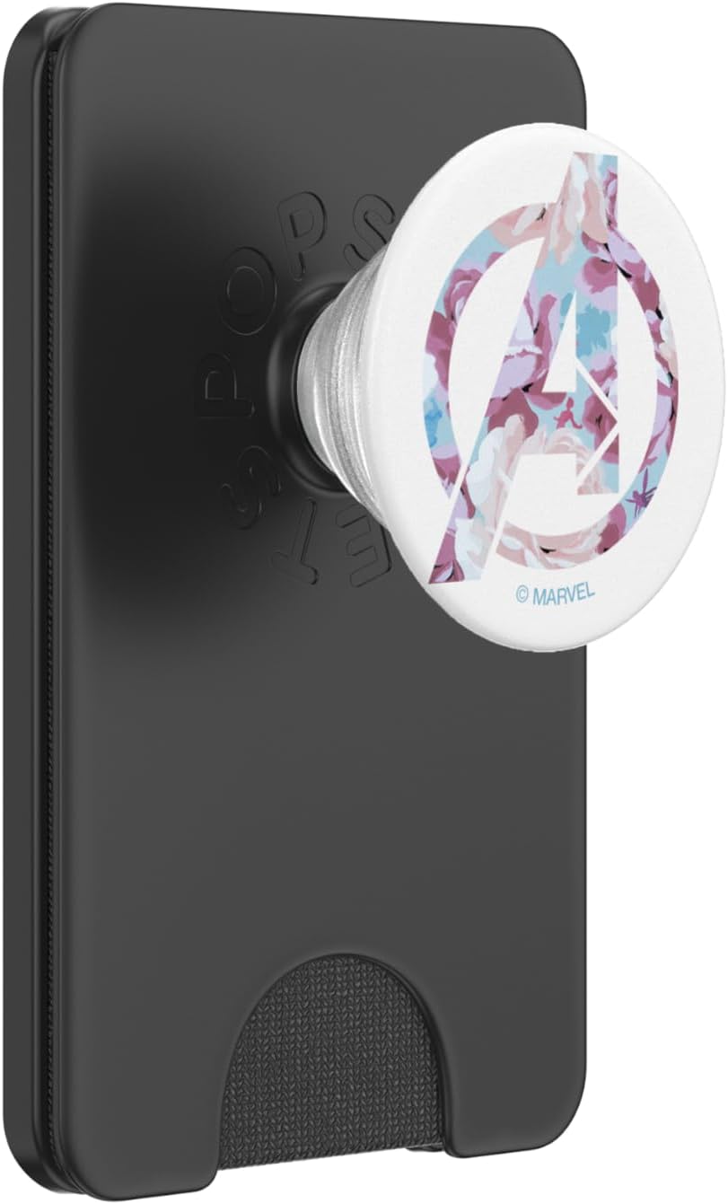 Marvel Avengers Floral Logo with Super Heroes PopSockets PopWallet for MagSafe