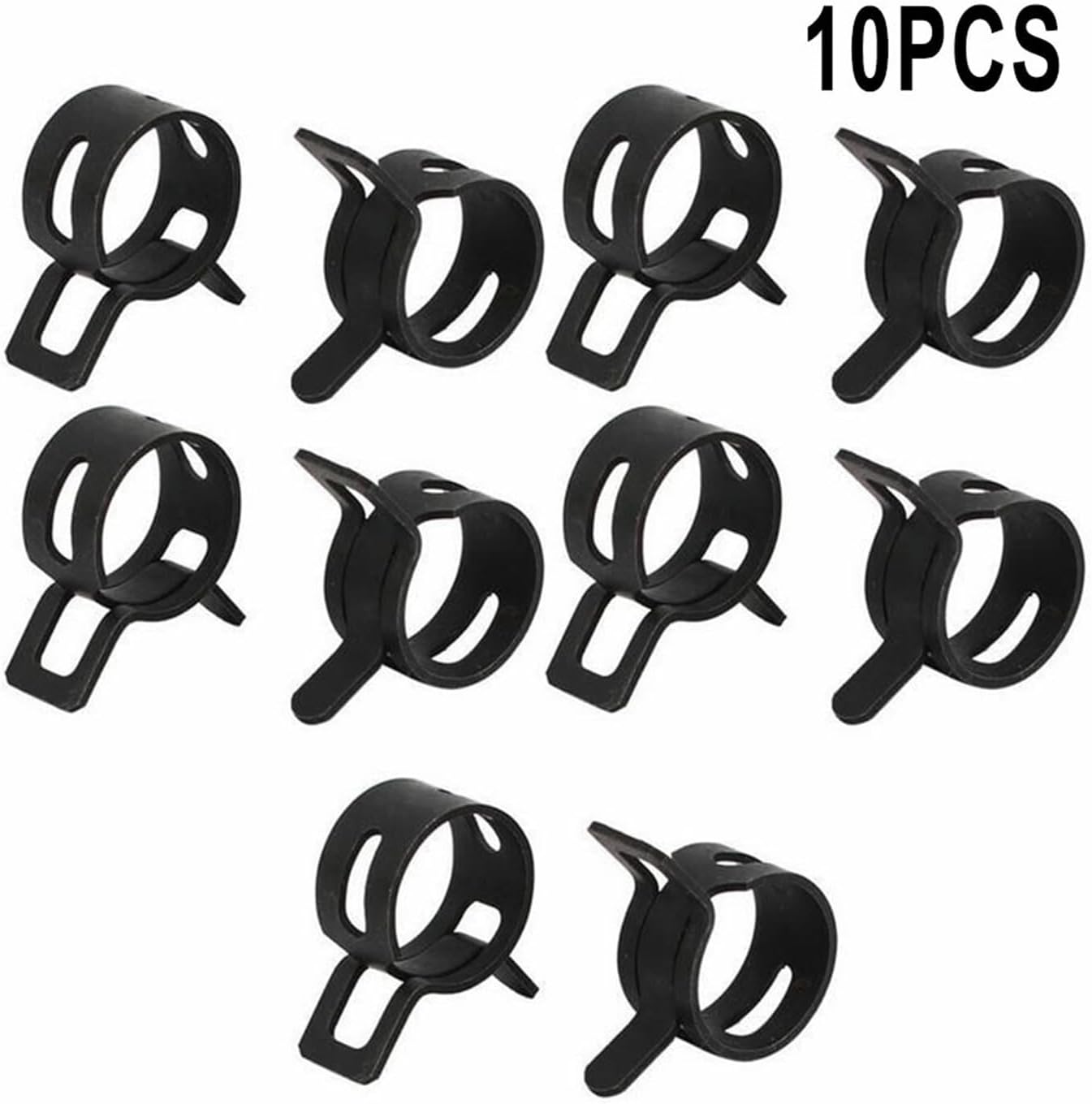 LYVQZPWLRSpringクランプ、10個 ホースクランプ 燃料ホース パイプクランプ フープ エアチューブファスナー 調節可能