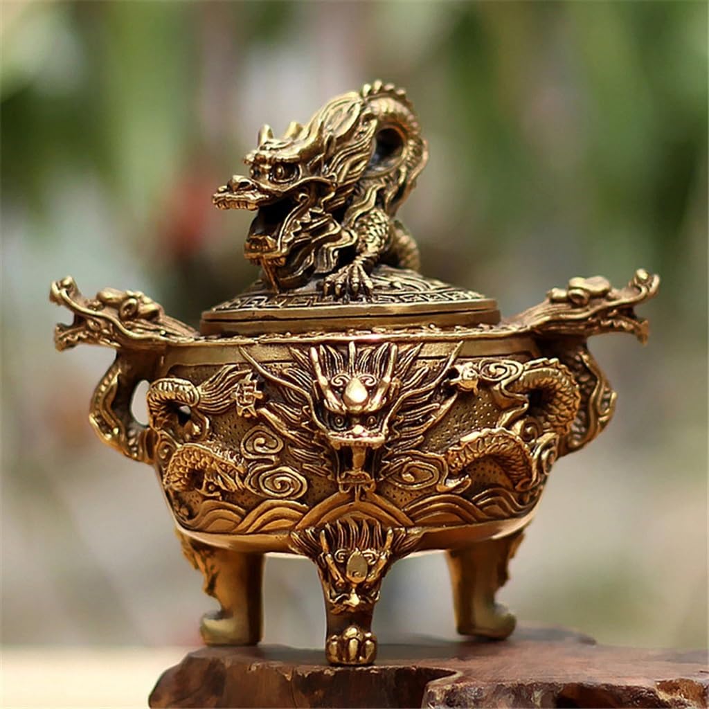Quemador de Incienso con Grifo de latón, Quemador de sándalo Antiguo, Adornos for Ceremonia del té, adecuados for Muebles de Oficina