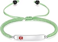 Vista 139 de mnmoom Pulseras de alerta médica para mujer, pulseras de identificación médica de corazón de acero inoxidable con grabado gratuito