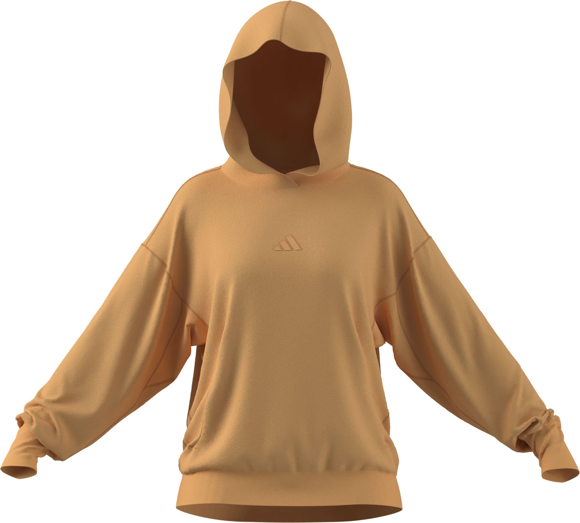 adidas dames ALL SZN FRENCH TERRY LOOSE HOODIE, Semi Ice Tangerine, XS