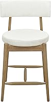 Vista 9 de Mid Century Modern Counter Stool Set of 2 Dining Chairs for Room Table and Seating Chair Sets Kitchen Bar Stools Counter Height Bar Stools,Beige