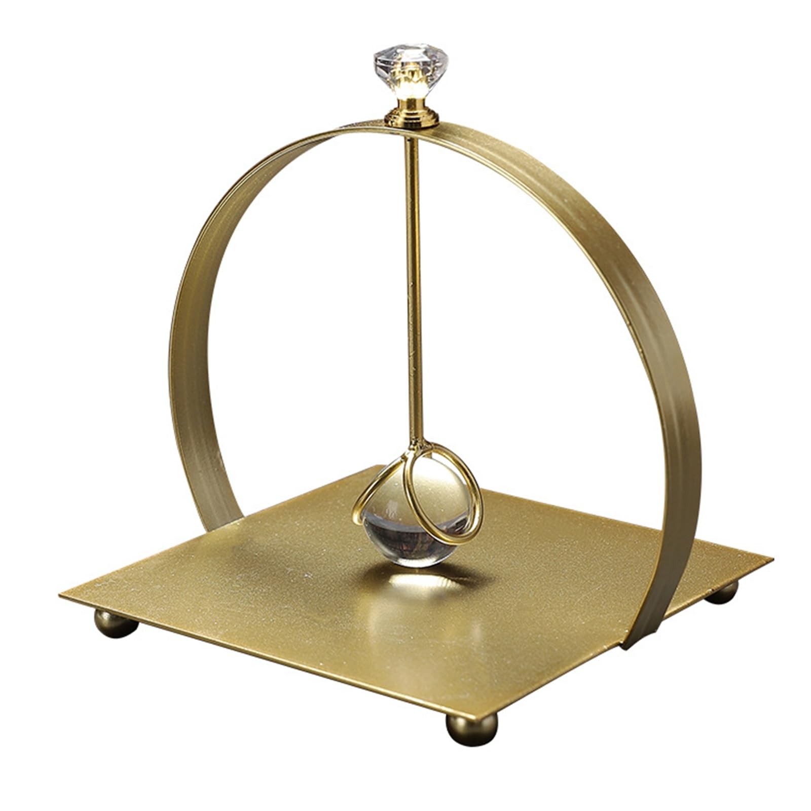 UZAMIRLEX Napkin Holder for Table, Vertical Paper Towel Holder for Desk, Simple Napkin Holder Arm(Gold)