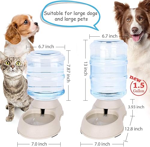 Miniatura 4 de Automatic Cat Water Dispenser with Pet Food Mat for Small Medium Dog Pets Puppy Kitten Big Capacity 15 Gallon