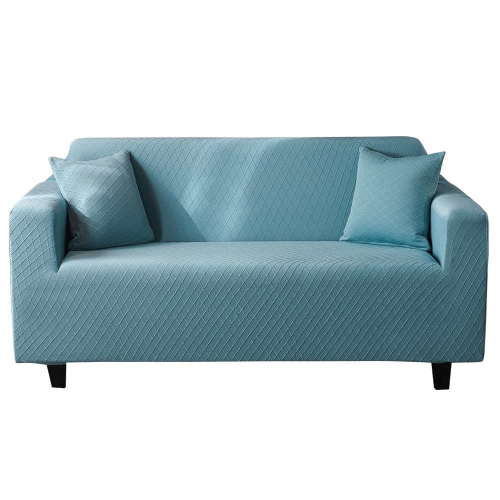 ROUSKISofa Cover Stretch Sofa Slipcover, Waterproof and Non-slip 2 Seater Protective Cover(Blue,2 Seater (145-185cm))