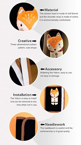 Miniatura 4 de Tianmei - Funda para cinturón de seguridad de coche con acolchonado en el hombro (2 unidades)