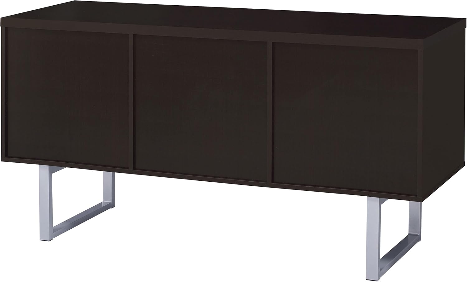 Contemporary 60'' Brown Home Office Desk with Filing Cabinet