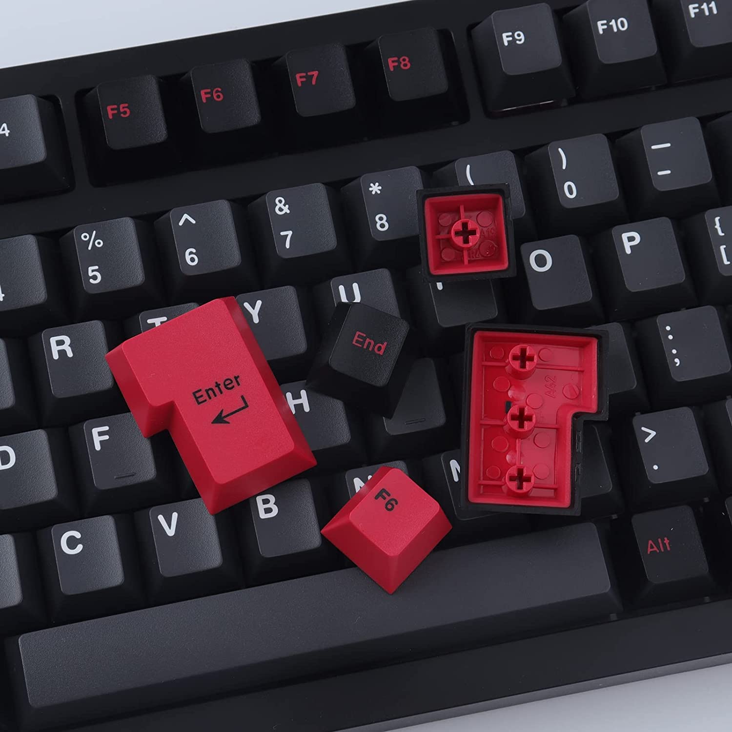 JakeTsai Keycap, 172 tasti Cherry Profile Double Shot Keycaps Set con 2.75u, 3u, 6.25u e 7u Barra Spaziatrice per Cherry Mx Switches ISO ANSI Layout Tastiera Meccanica