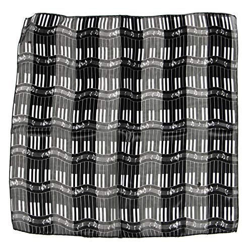 SERENITA Satin Scarf Hair Neckerchief Wraps for Women Music Note Gifts American Flag Bandana Silk Feel Square Neck Scarves4