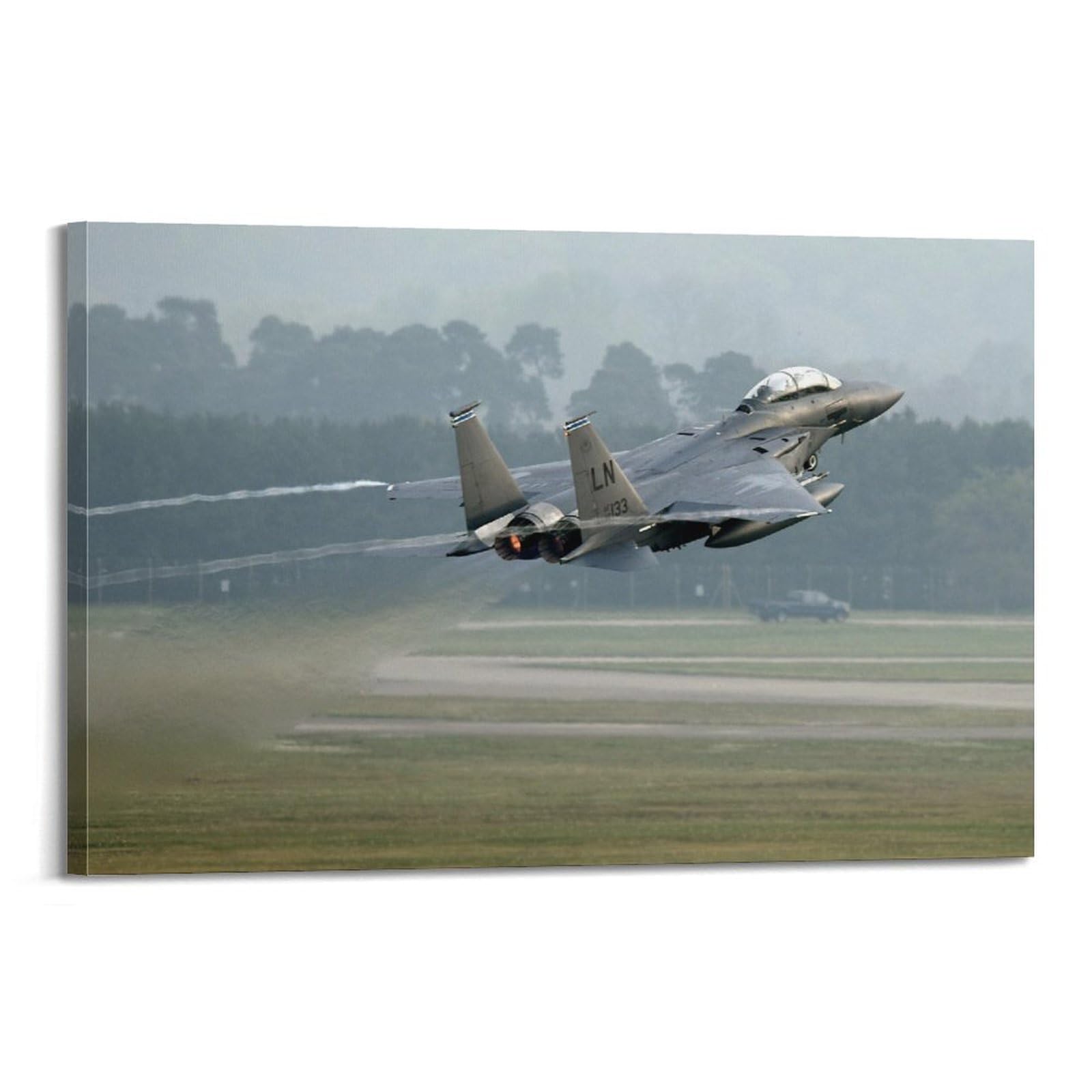 MJZLQN Aviation Poster for F-15 Interceptor Aircraft Poster Decorative Painting Canvas Wall Posters And Art Picture Print Modern Family Bedroom Decor Posters 24x36inch(60x90cm)