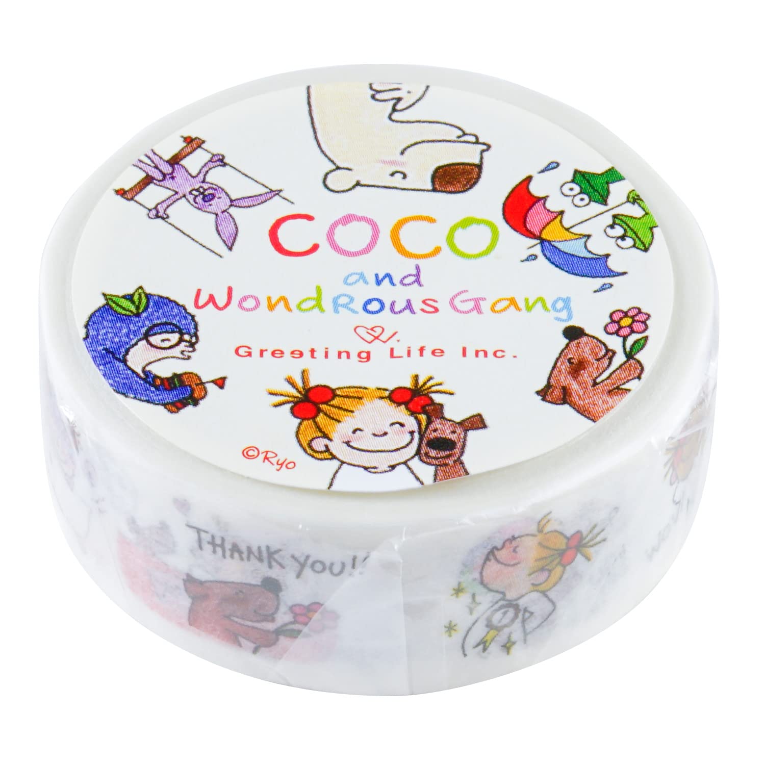 テープ・マスキングテープ Coco Amazon | ココちゃん グリーティングライフ マスキングテープ