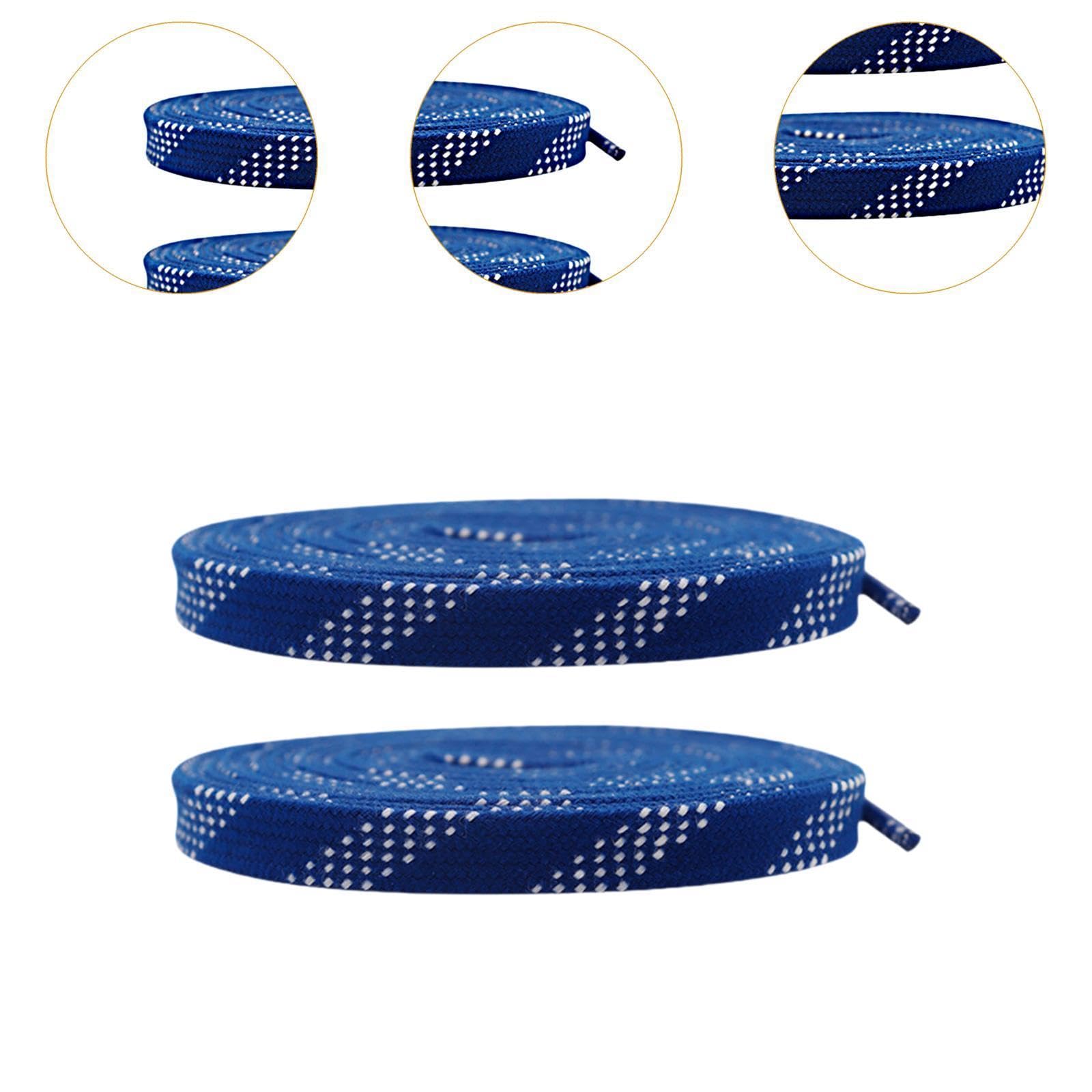 Ronyme 4x1 Paar Eishockey Schlittschuhschnürsenkel, Gewachste, Flache, 1 cm Breite Rollschuhschnürsenkel, Schnürsenkel für Eiskunstlaufschuhe
