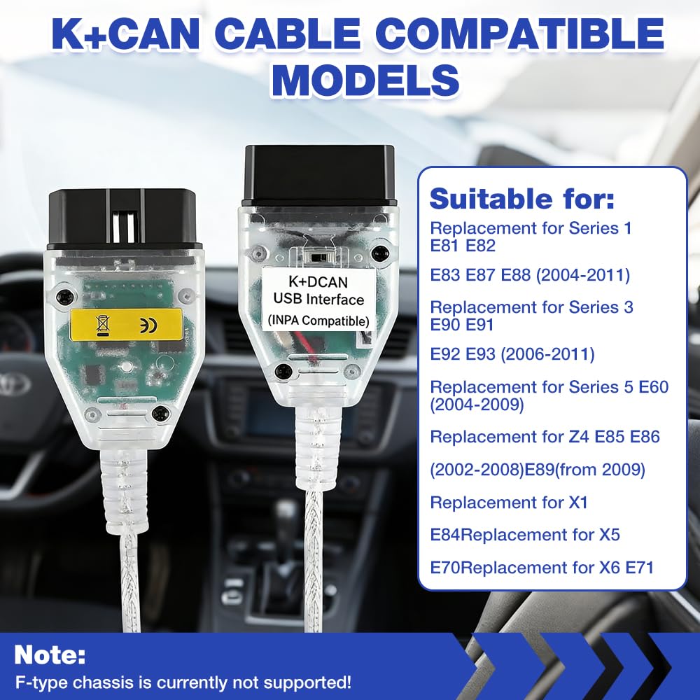 Kabel K+Dcan, narzędzia diagnostyczne NAVESO System silnika ODB2 z przełącznikiem, kabel K DCAN z CD, funkcje odczytu i resetowania błędów