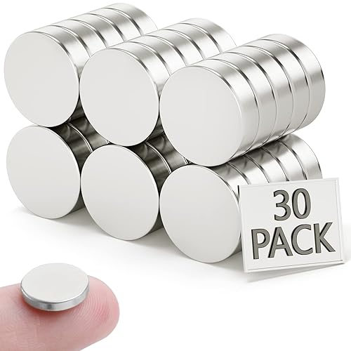 Vista 24 de FINDMAG - 50 imanes para refrigerador, de 15/64 x 5/64 pulgadas, para pizarras blancas, para manualidades, pequeños imanes de oficina Paquete de 50