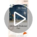 Image of CG VHEG Pedestal Fan 400mm | High Speed | Wider angle oscillation | 3 Speed setting | 100% copper motor | Rustproof blades | Elegant design | 2 Year Product Warranty | Cloud White