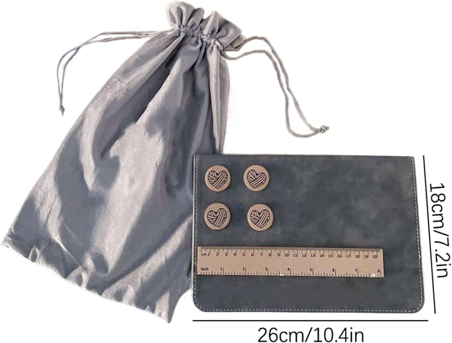 Magnetischer Strickmuster-Halter - Faltbar Mit Lineal & Aufbewahrungstasche