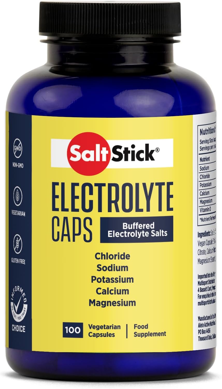 SaltStick Electrolyte Capsules | Salt Pills with Electrolytes for Running, Endurance Sports Nutrition, Running Supplements | 100 Count Electrolyte Pills