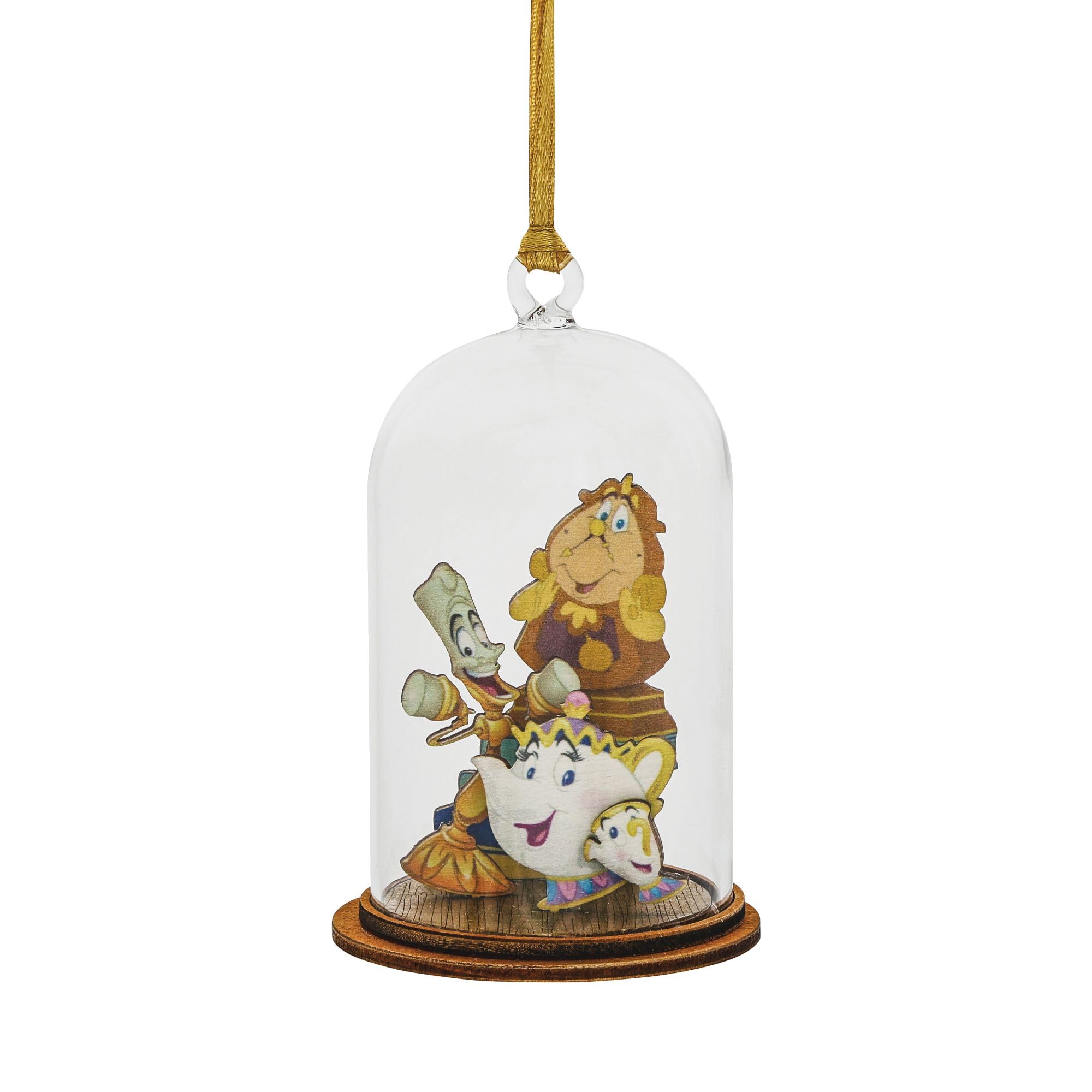Ornement La Belle et la Bête Enesco authentique collection Disney aux détails sculptés