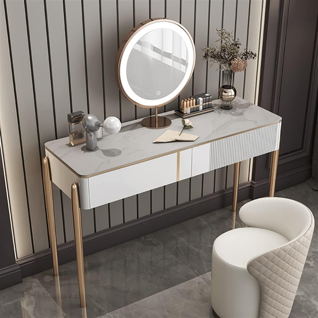 Dresser Bedroom Storage Cabinet Rock Slab with Makeup Stool Furniture
