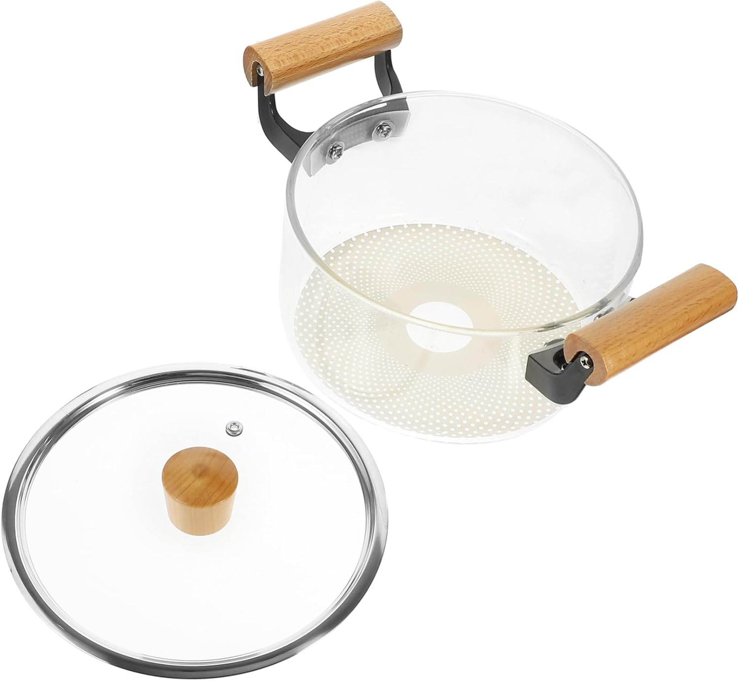 LIFKOME Glass Saucepan Lid Cooking Pot Lid Saucepan Cover Stovetop Pot Kitchen Supply