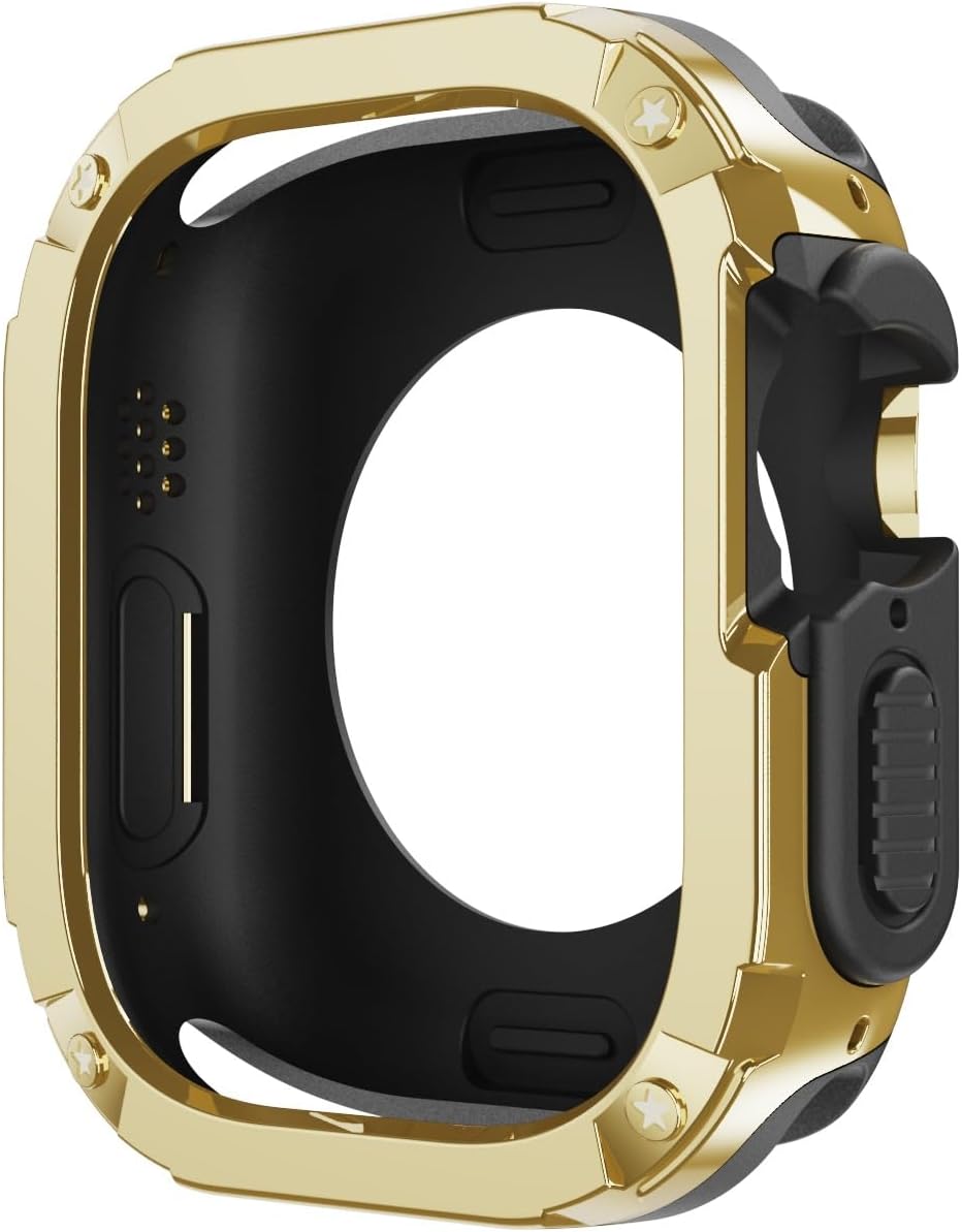 2 in 1 Case for Apple Watch Series 8/7/SE/6/5/4 Ultra 41mm 45mm 40mm 44mm 49mm TPU PC Shockproof Protector Bumper for iwatch