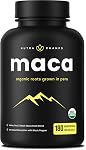 Organic Maca Root Capsules 2100mg | Maca Supplement for Men & Women | Red, Yellow & Black Maca Blend with Black Pepper Extract for Energy, Mood & Hormonal Balance | 180 Vegan Capsules | 700mg Per Capsule
