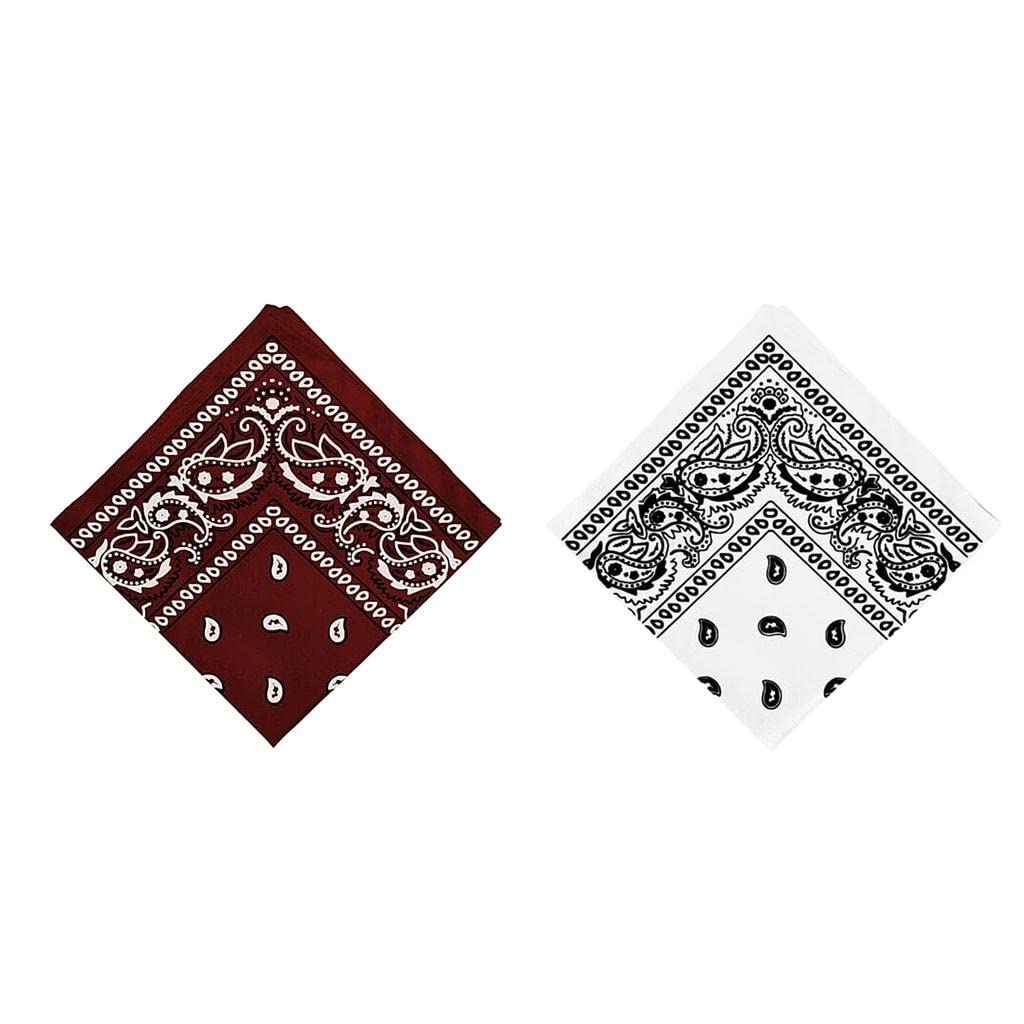™ 2Pcs Cotton Double Sided Paisley Print Paisley Bandana Head Wrap Hair Band | Scarves & Wraps | Womens Accessories-image-8