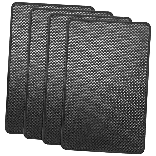 COLLBATH 4Pcs Non Slip Car Dash Mat Sticky Dashboard Pad for Phones Dolls and Car Accessories Universal Anti Skid Car Dashboard Mats
