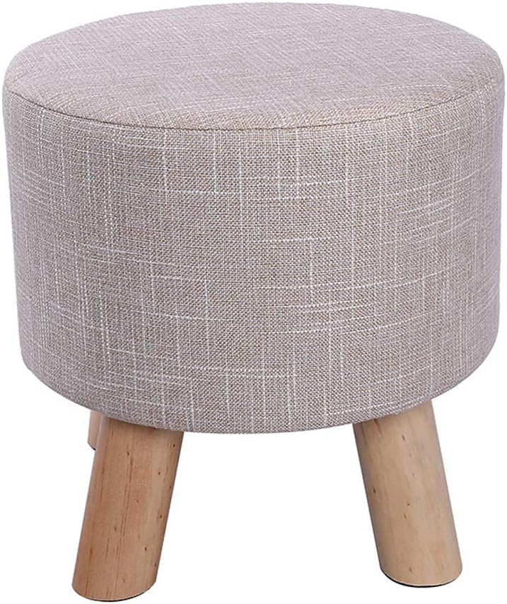 MFLASMF Modern Round Stool, Creative Wrap Shoes, Solid Wood Stool
