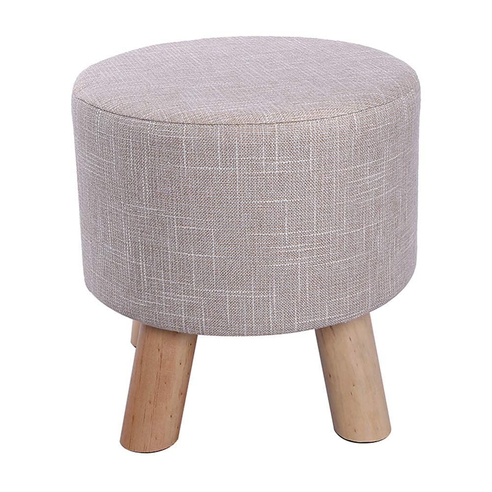 Tabouret en lin amovible idéal pour changer de chaussures