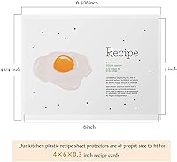 Vista 2 de Boao 200 protectores de tarjetas de recetas de 4 x 6 pulgadas, fundas para tarjetas de recetas, protectores de plástico para libros de cocina
