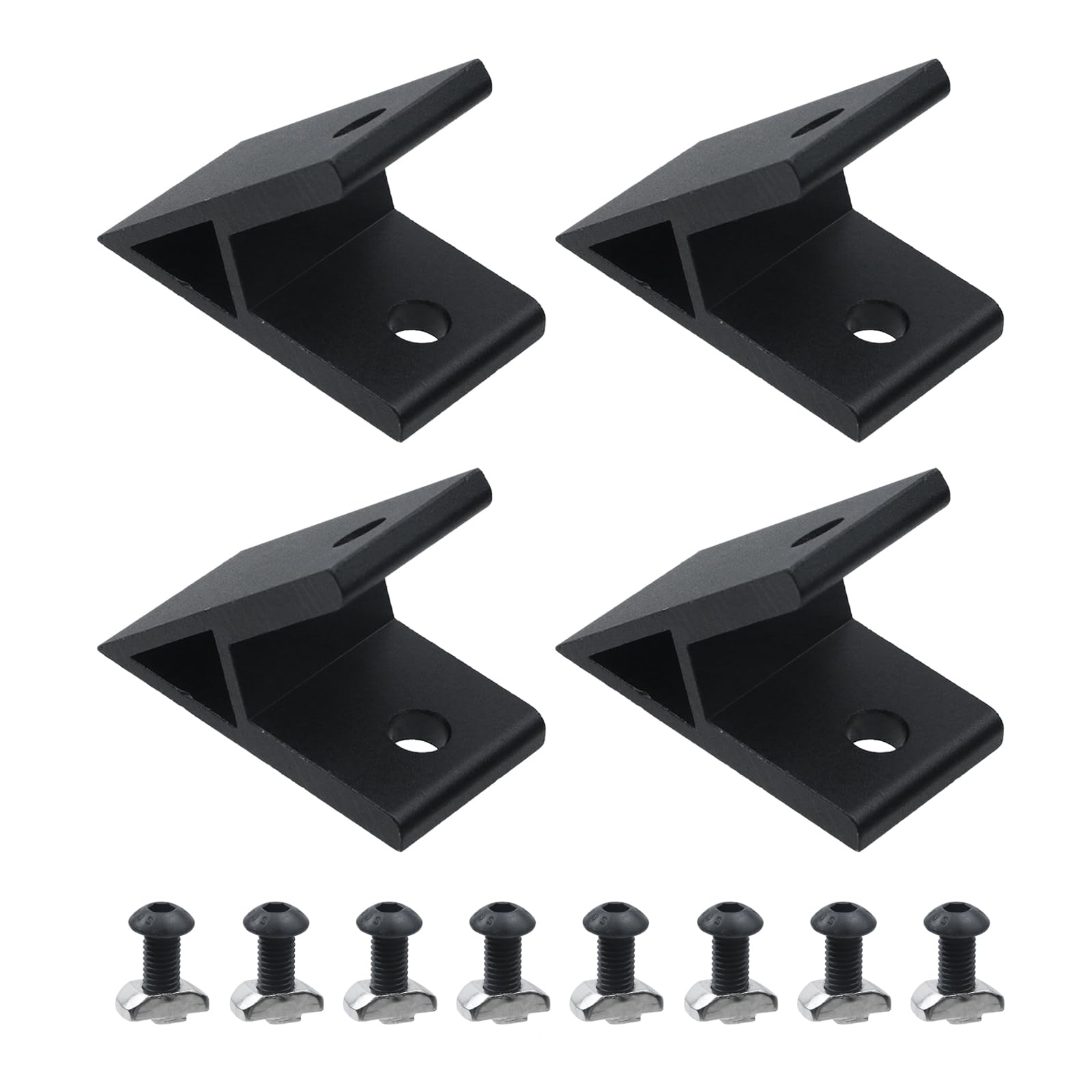 Profilés d'extrusion en aluminium Semetall à angle de 45° noir pour assemblages avec vis