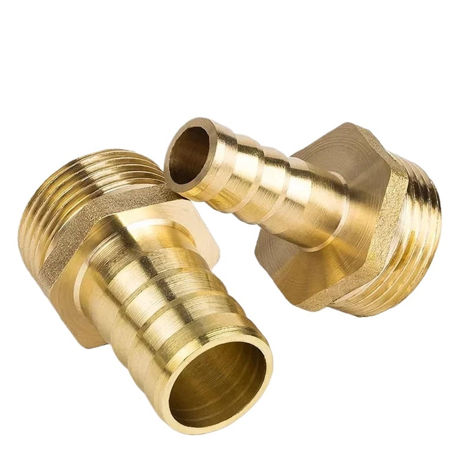 Raccordo di giunzione con barbiglio in ottone, Raccordi for tubi flessibili in ottone con filettatura maschio, 6 mm-16 mm, 1/8-3/4 pollici(Barb 10mm-3I8 20 Pcs)