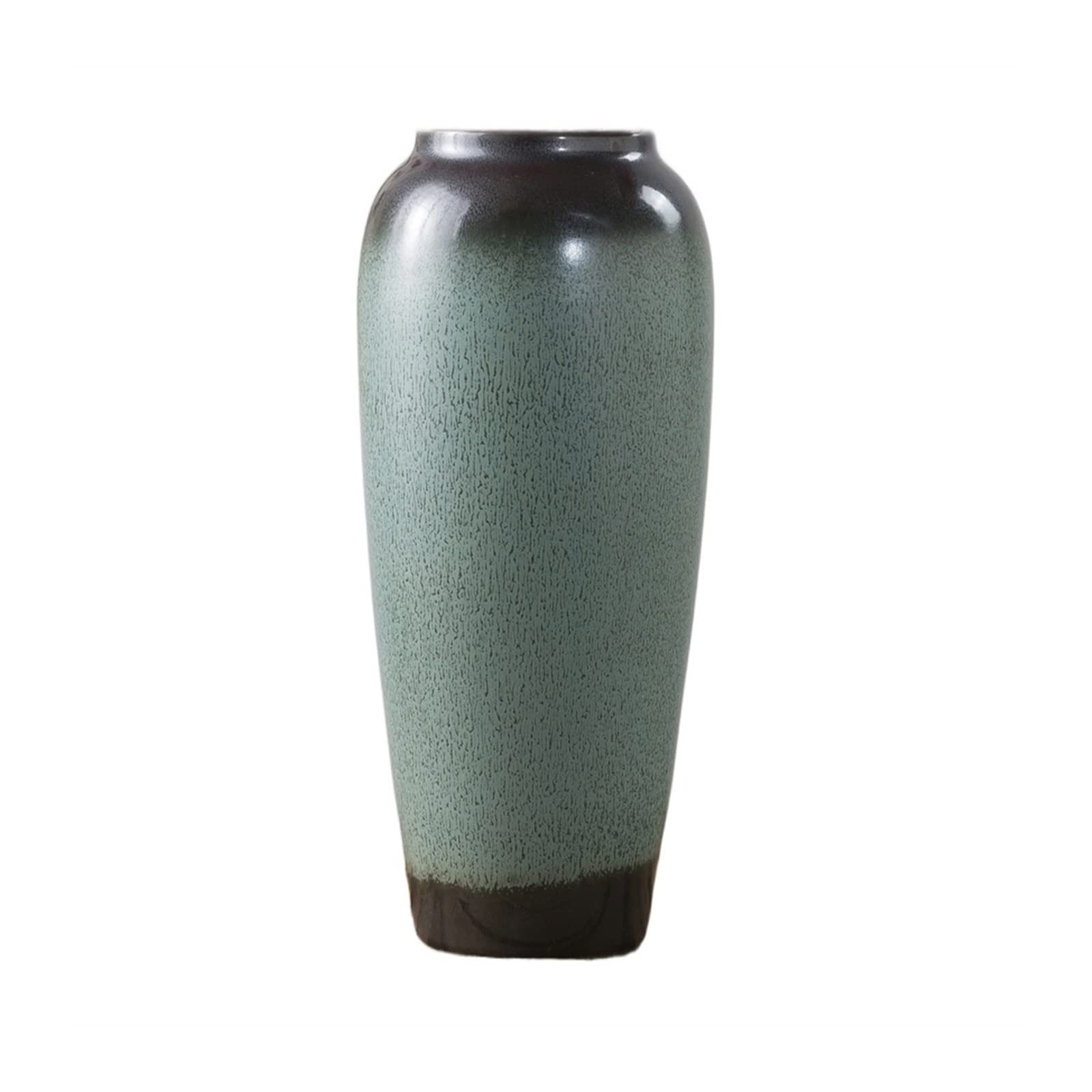 asdchZen Vases Ceramic Pot Hydroponic Culture Fresh Flowers Dried Flowers Flower Arrangement Decorative Vase Retro Home Living Room Bedroom Decoration Flowers,One Color-Large