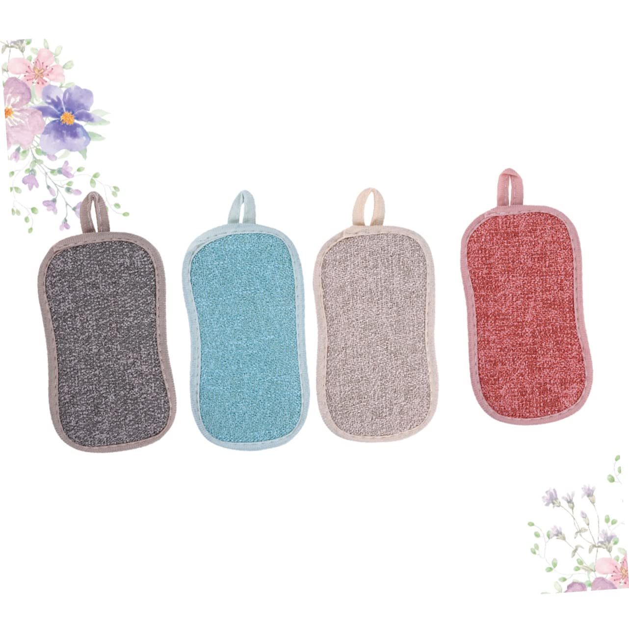 IWOWHERO Pc Set Double-Sided Dishwashing Sponge Pad Kitchen Cleaning Sponge Scrub Pads for Dishes Dish Scrubber Scrub for Random