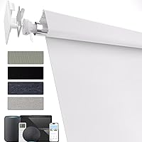 Vista 58 de MYshade - Persianas enrollables opacas personalizadas con cordón para ventanas, tela impermeable, fáciles de instalar