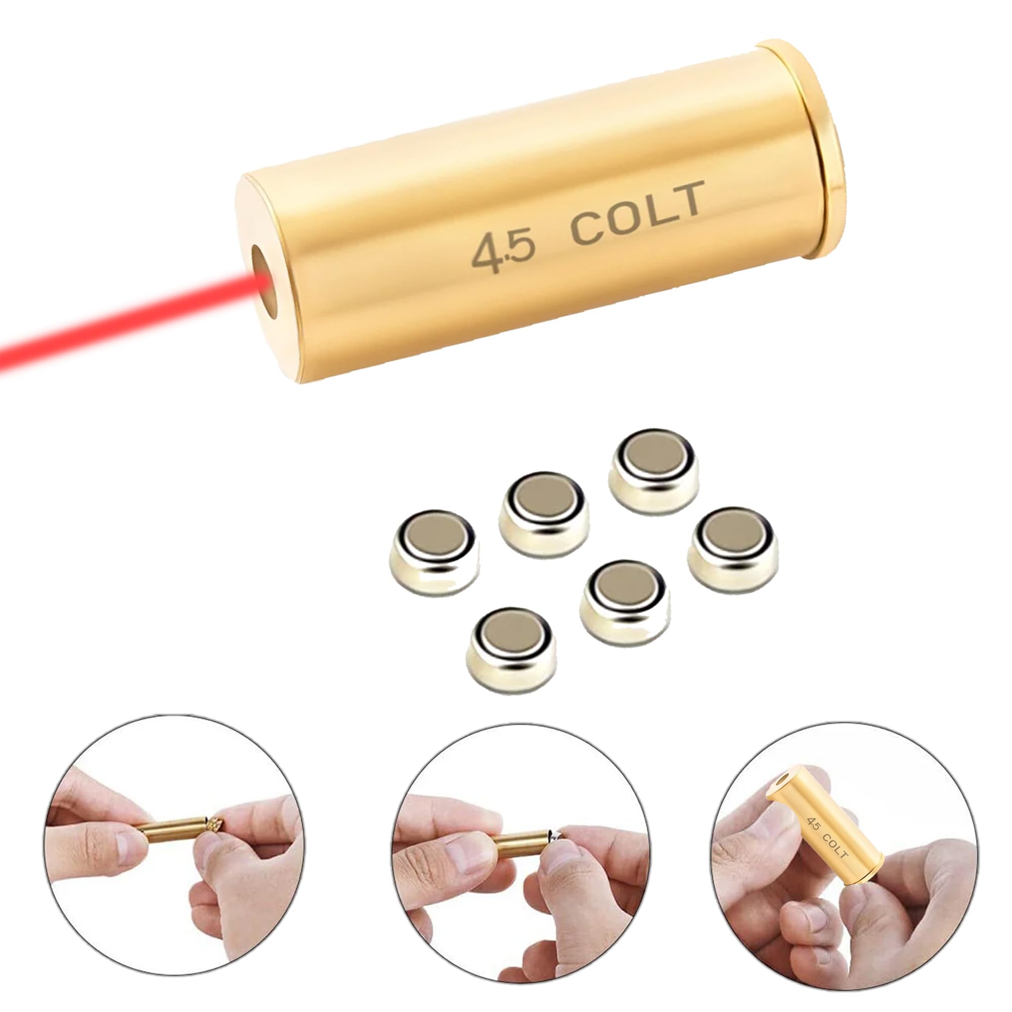 GOTICAL 45 Colt Laser Cartridge Bore Sighter 12 Gauge Shot Gun Boresighter Sight Boresight New